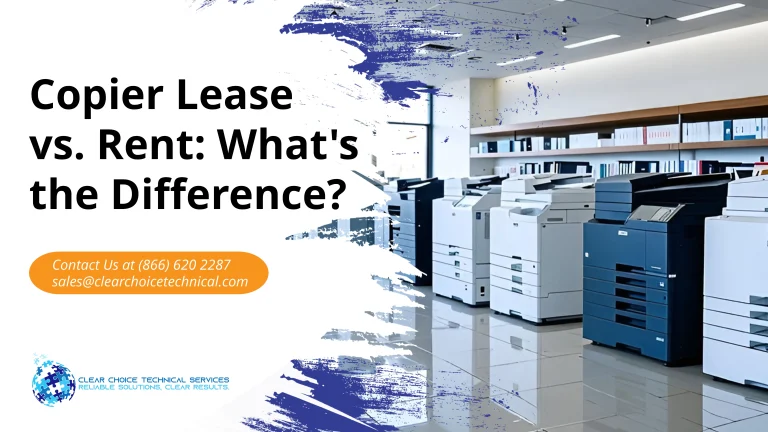 Ricoh MFP copier on an El Paso office desk representing the copier lease vs rent cost and contract decision