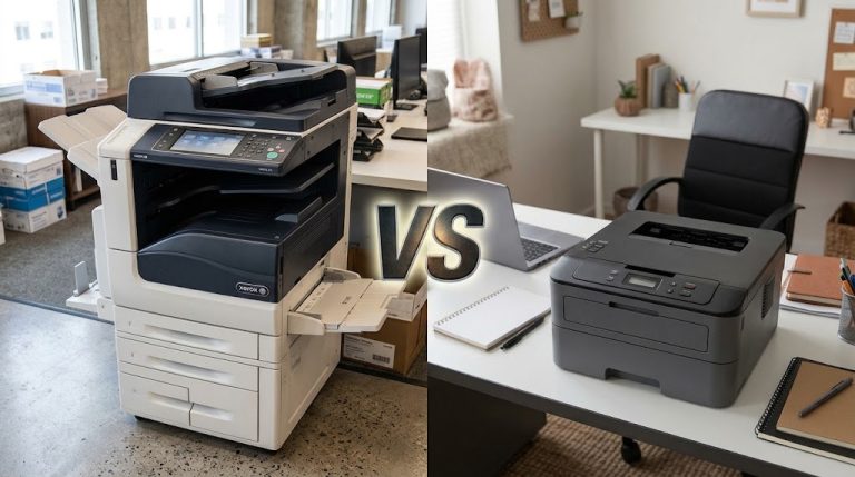 Commercial Xerox Machine vs Desktop Printer Comparison